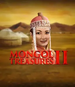 Discover the rich culture of Mongolia with Mongol Treasures 2 slot by Endorphina, showcasing a stunning Mongolian woman dressed in traditional attire against a sunset-lit Mongolian steppe backdrop. This image evokes the spirit of Mongolian culture, providing a distinctive gaming experience. 