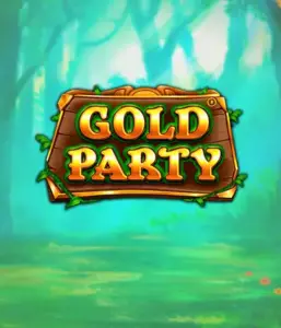 Discover the magical forest of the Gold Party game by Pragmatic Play, featuring a charming wooden sign engraved with golden letters. The setting is a green forest that adds a sense of mystery to the overall ambiance. Perfect for those who enjoy nature-themed slots, providing a captivating escape. 